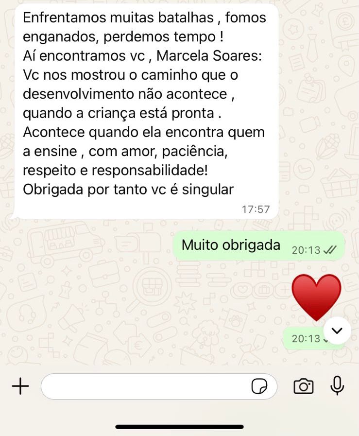 Depoimento de cliente - WhatsApp